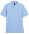 GD35 64800 Softstyle Adult Double Pique Polo Shirt Light Blue colour image